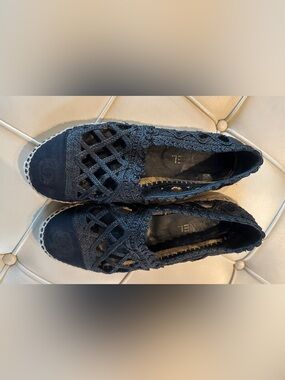 CHANEL Crochet Espadrille Loafers